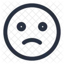 Cercle Triste Interface Contour Icône