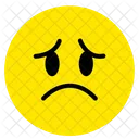 Triste Smiley Visage Icône