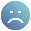 Triste Sonriente Emoticono Icono