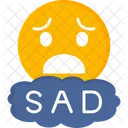 Triste Deprimido Emoji Icono