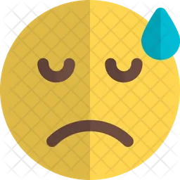 Triste por el sudor Emoji Icono