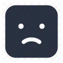 Rectangle Triste Cercle Triste Triste Icône