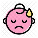 Triste sudor bebe  Icono