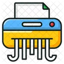 Trituradora De Papel Trituradora De Documentos Material De Oficina Icono