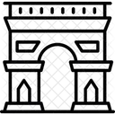 Triumphbogen Wahrzeichen Von Paris Historisches Denkmal Symbol