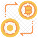 Troca de bitcoins  Ícone