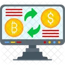 Troca de bitcoins  Ícone