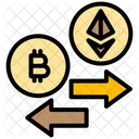 Troca De Criptografia Bitcoin Criptografia Ícone