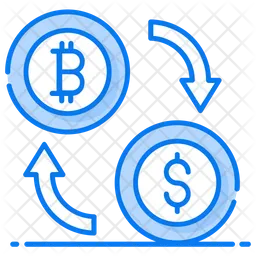 Troca de criptomoedas  Ícone