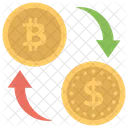 Trocador de moeda Bitcoin  Ícone