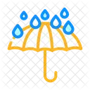 Trocken Halten Regenschirm Wassertropfen Symbol