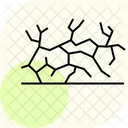Trockener Rissiger Boden Symbol