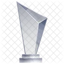 Trofeo De Cristal Premio Logro Icon