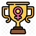 Trofeo del día de la mujer.  Icono