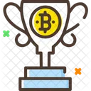 Recompensa Trofeo De Recompensa Bitcoin Trofeo Bitcoin Icon