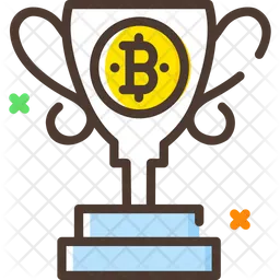 Troféu de recompensa bitcoin  Ícone