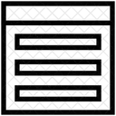 Trois Lignes Contenu Icône