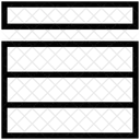 Trois Lignes Contenu Icône