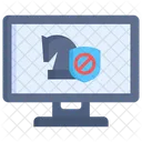 Trojans Monitor Computer Icon