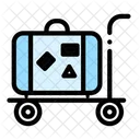Trolley Baggage Cart Icon