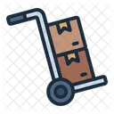 Trolley Cardboard Box Icon