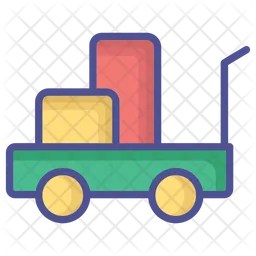 Trolley With Luggage  Icon