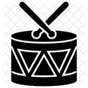 Trommel Mit Stocken Trommelschlagen Musikinstrument Symbol