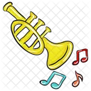 Trompeta Instrumento Musical Laton Icono