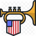 Trompete Musik Blasinstrument Orchester USA Symbol