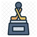 Trophae Eishockey Gewinner Symbol