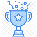 Trophy And Confetti Celebration Icon