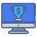 Trophy Dollar Monitor Screen Icon