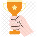 Hand Trophy Celebration Icon