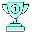 Trophy Prize Color Shadow Line Icon Icon