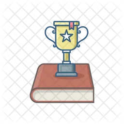 Trophy on book  Icon