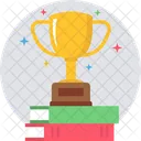 Trophy on books  Icon