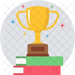 Trophy on books  Icon