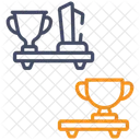 Trophy On Display Shelf Icon