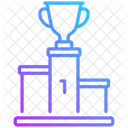 Trophy On Pedestal Reward Conference Icon