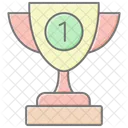 Trophy Prize Awesome Lineal Color Icon Icon