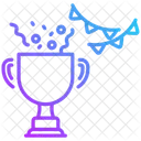 Trophy with confetti  Icon