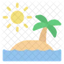 Flat Beach Tropical Icon
