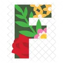 Cute Tropical Alphabet Sticker Alphabet Tropical Icon