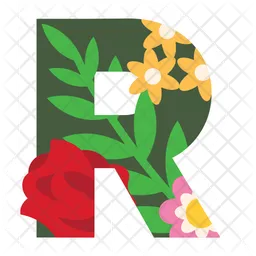 Tropical Alphabet R  Icon