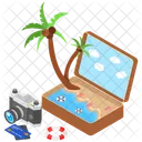 Tropical Area Holiday Beach Icon