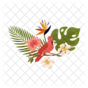 Tropical Bird Jungle Icon