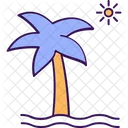 Tropical Place Island Beach Icon