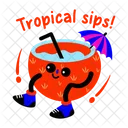 Tropical Sips Drink Summer Icon