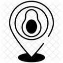 Tropische Stecknadel Stecknadel Standort Symbol