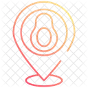 Tropische Stecknadel Stecknadel Standort Symbol